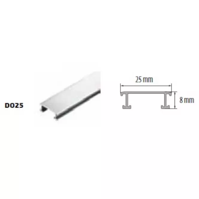 Lišta Inox Decor C-1 25 mm/ 250 cm