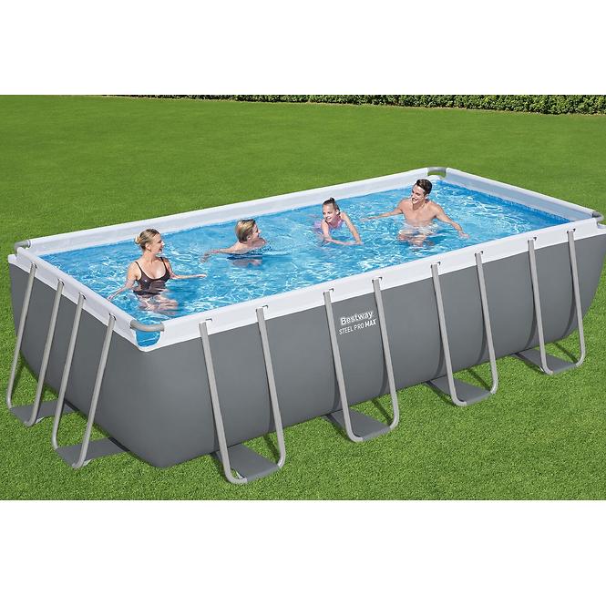Obdĺžnikový bazén s rámom a pieskovou filtráciou  4,88x2,44x1,22 m 56671