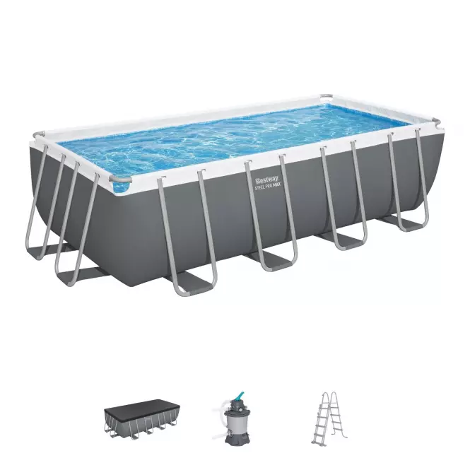 Obdĺžnikový bazén s rámom a pieskovou filtráciou  4,88x2,44x1,22 m 56671