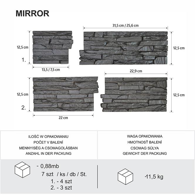 Betónový Obkladový Kameň Mirror Rohový,5