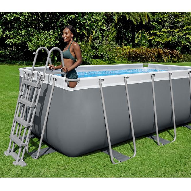 Obdĺžnikový bazén s rámom s pieskovou filtráciou 4,04x2,01x1 m 56442