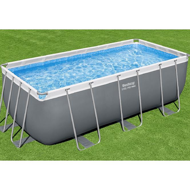 Obdĺžnikový bazén s rámom s pieskovou filtráciou 4,04x2,01x1 m 56442