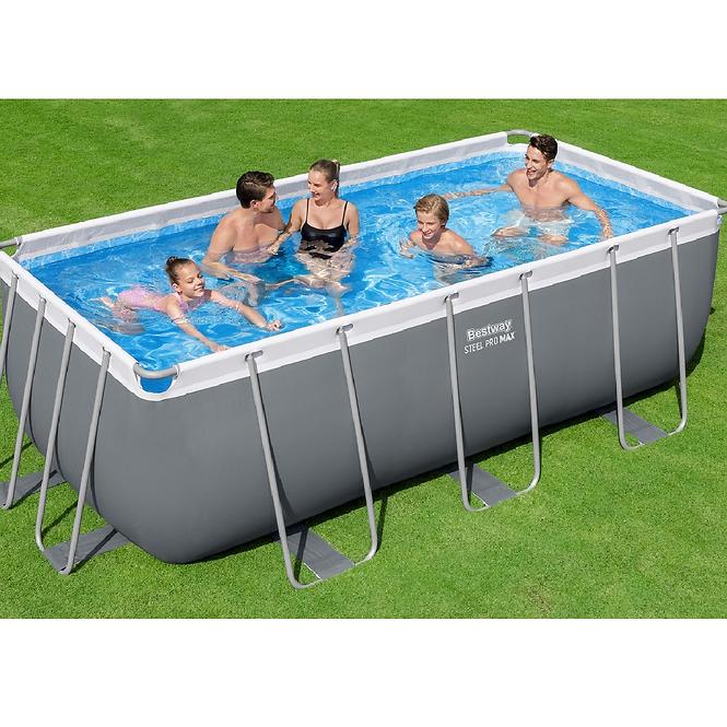 Obdĺžnikový bazén s rámom s pieskovou filtráciou 4,04x2,01x1 m 56442