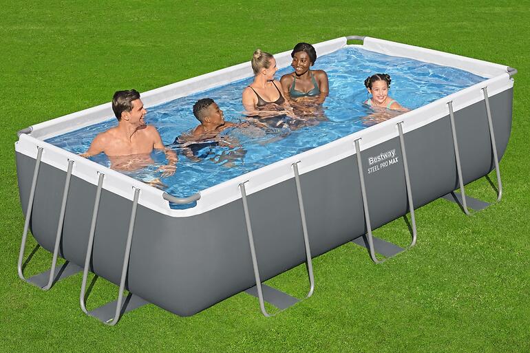 Obdĺžnikový bazén s rámom s pieskovou filtráciou 4,04x2,01x1 m 56442,4