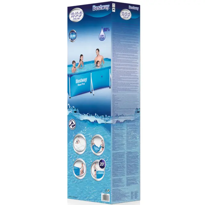 Obdĺžnikový bazén s rámom 3x2,01x0,66 m 56404