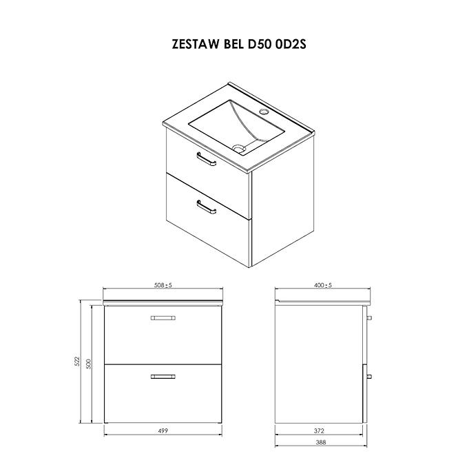 Kúpeľňová zostava Bel D50 0D2S