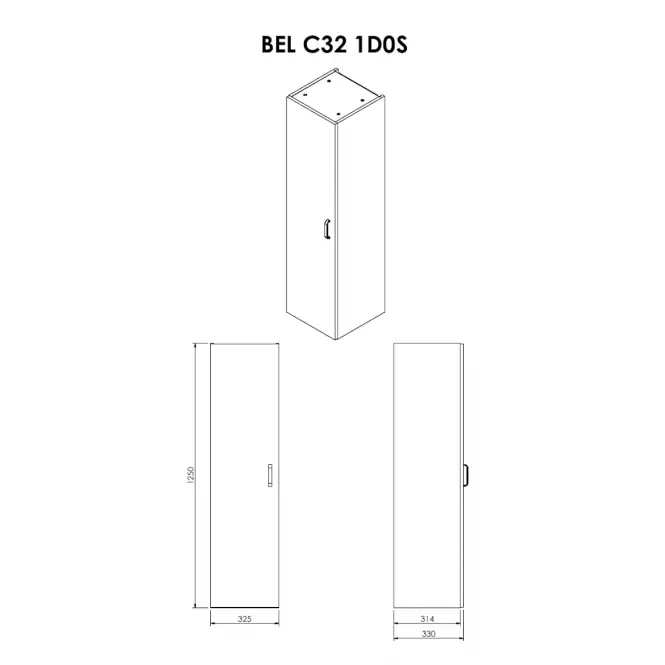 Závesná skrinka Bel C32 1D0S,4