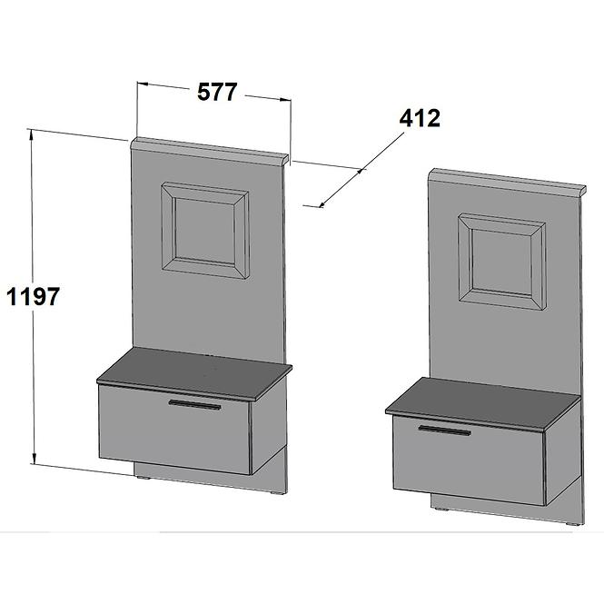 Nočný stolík Jakobina JKBL1165 (2ks)