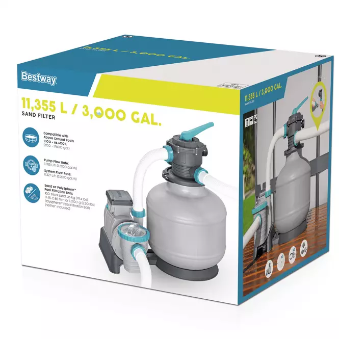 Bazénová filtrácia piesková Bestway 11,355l/h 58486