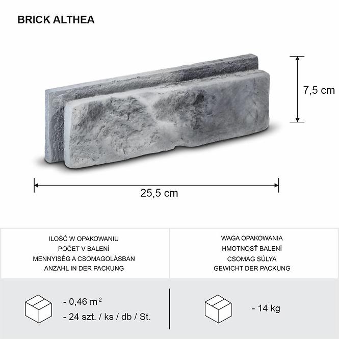 Betónový Obkladový Kameň Brick Althea Gray