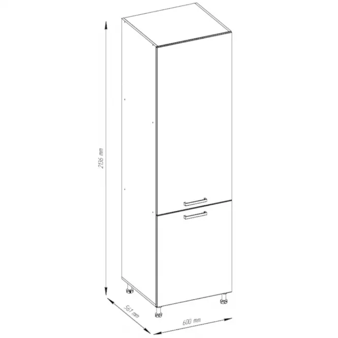 Kuchynská skrinka Sofia 2D 60cm,2