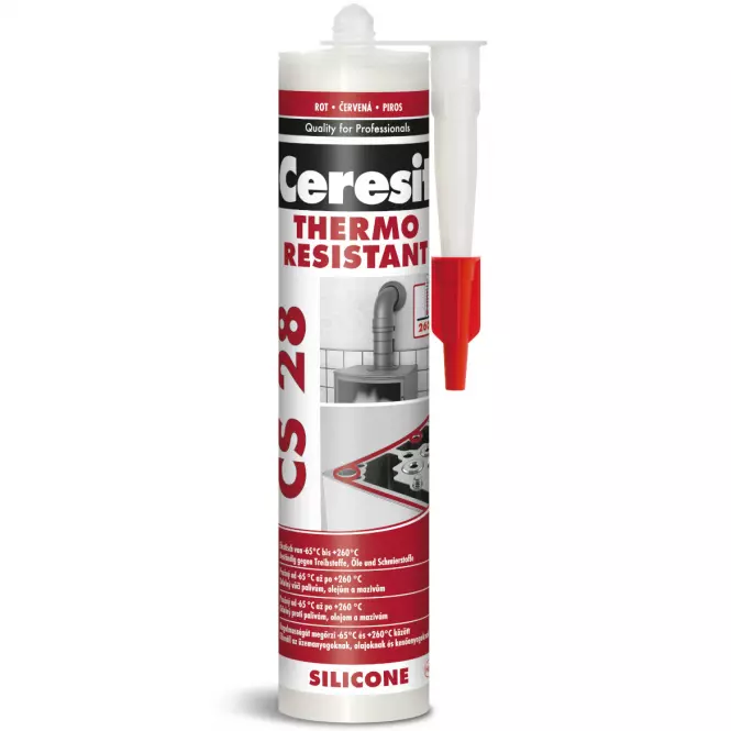 Ceresit Tepelne odolný tmel CS28 do 260°C červený 280 ml
