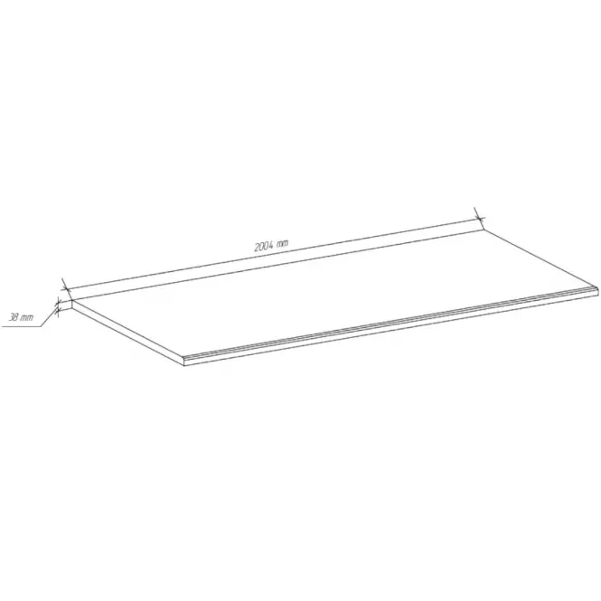 Kuchynská doska DARIA 38mm x 200cm lask