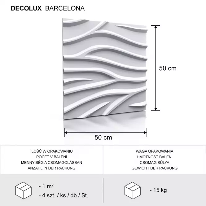Sádrový Dekor Barcelona 3D