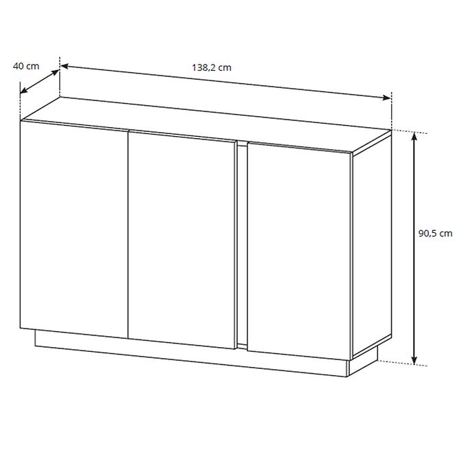 Komoda Arco biela+dub grandson,2