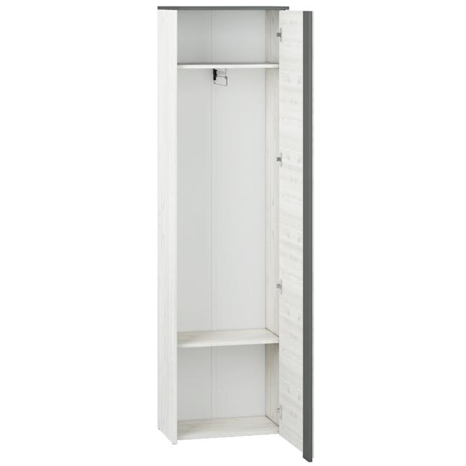 Vysoká skrinka 198X54 HYGA06 sneh borovica