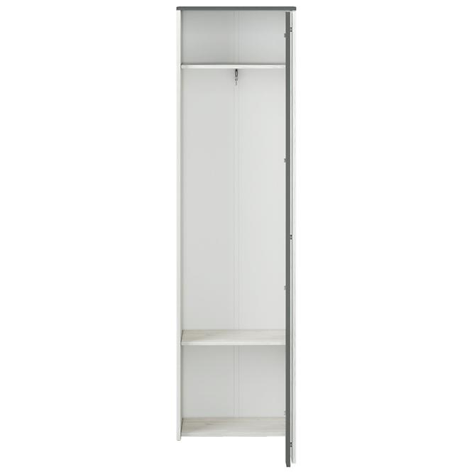 Vysoká skrinka 198X54 HYGA06 sneh borovica,3