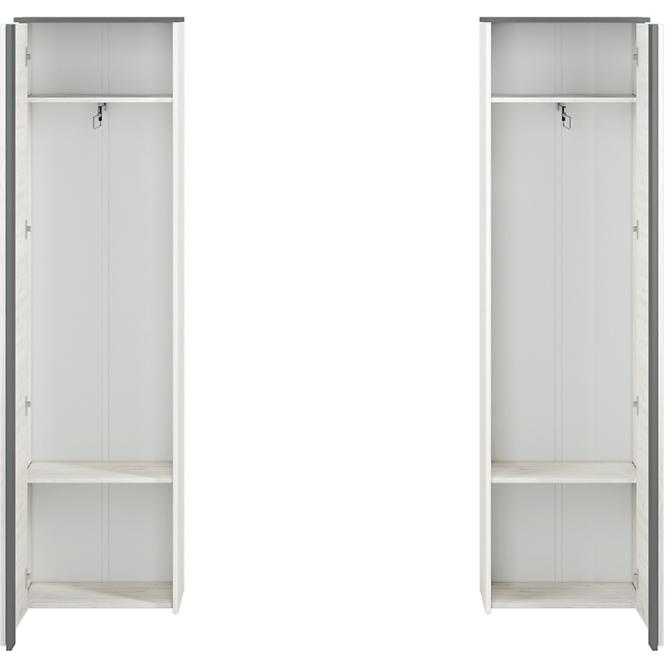 Vysoká skrinka 198X54 HYGA06 sneh borovica,4