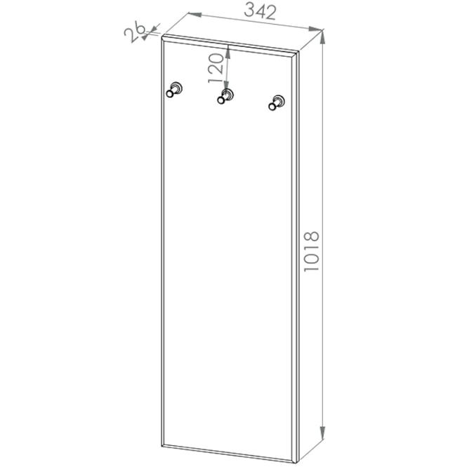 Vešiak 102x34 HYGA07 sivý,3