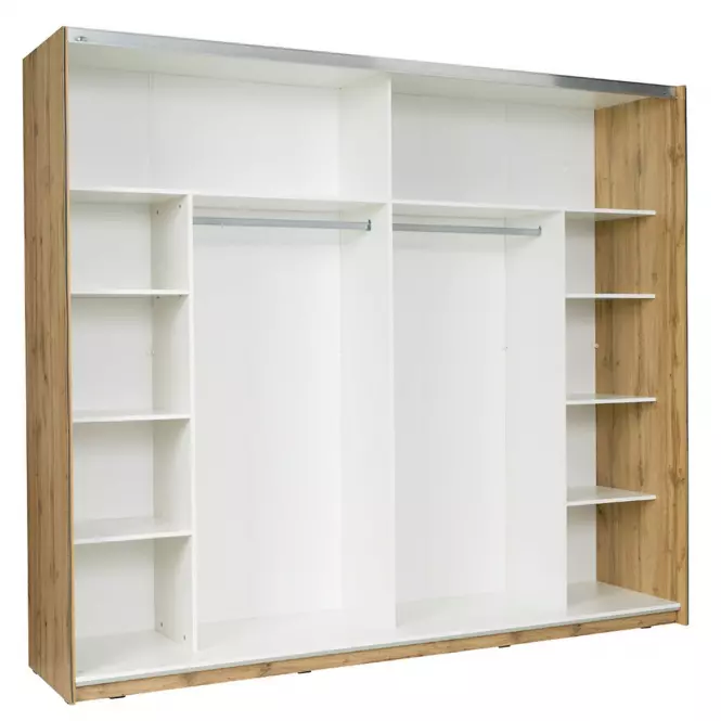 Skriňa Wood 11 200 cm biela/wotan,2