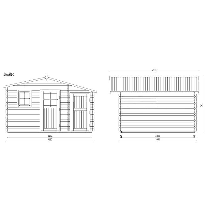 Záhradný domček Zawilec 416x366