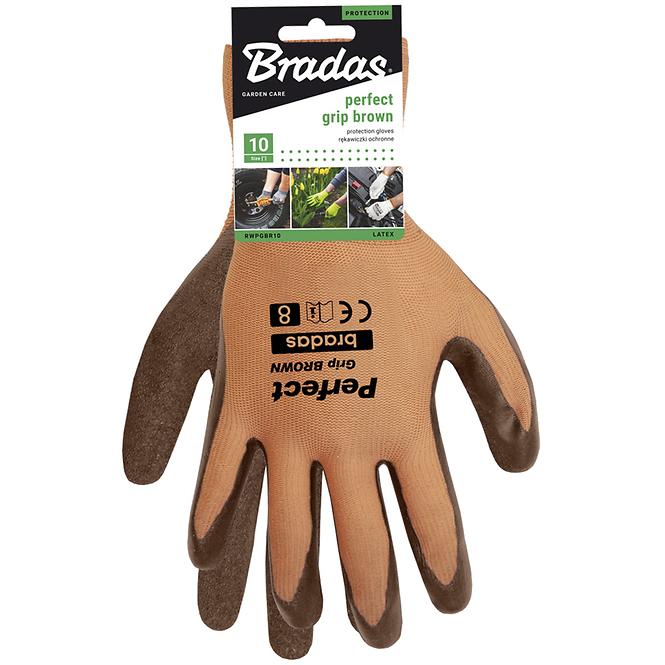 Ochranné rukavice PERFECT GRIP BROWN latex, veľkosť 10