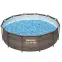 Bazén rámový s filtráciou 3,66x1m rattan 56709,4