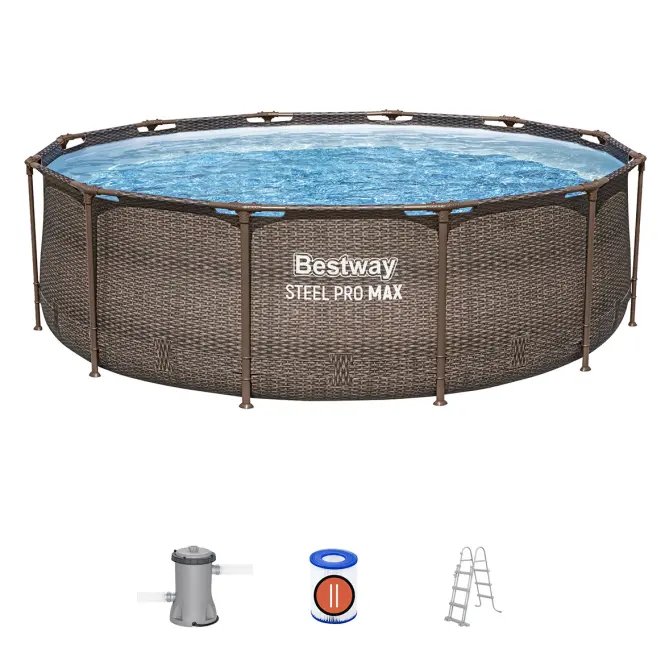 Bazén rámový s filtráciou 3,66x1m rattan 56709,5
