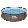 Bazén rámový s filtráciou 3,66x1m rattan 56709