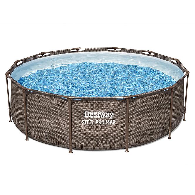 Bazén rámový s filtráciou 3,66x1m rattan 56709