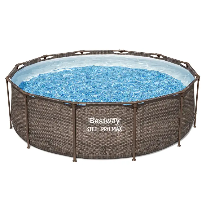 Bazén rámový s filtráciou 3,66x1m rattan 56709