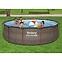 Bazén rámový s filtráciou 3,66x1m rattan 56709,2
