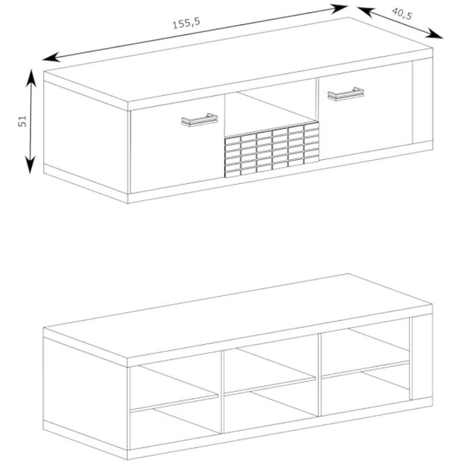 TV skrinka Natural N-12 150 Ribbeck