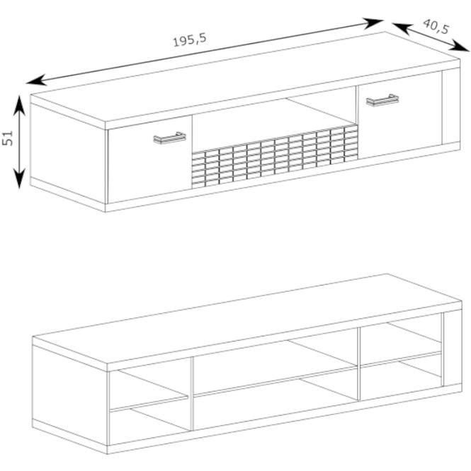 TV skrinka  Natural N-13 195 Ribbeck