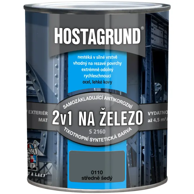 Hostagrund S2160 2v1 na Železo stredne sivá 0,6l