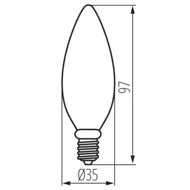 Žiarovka XLED C35 E14 6W-NW