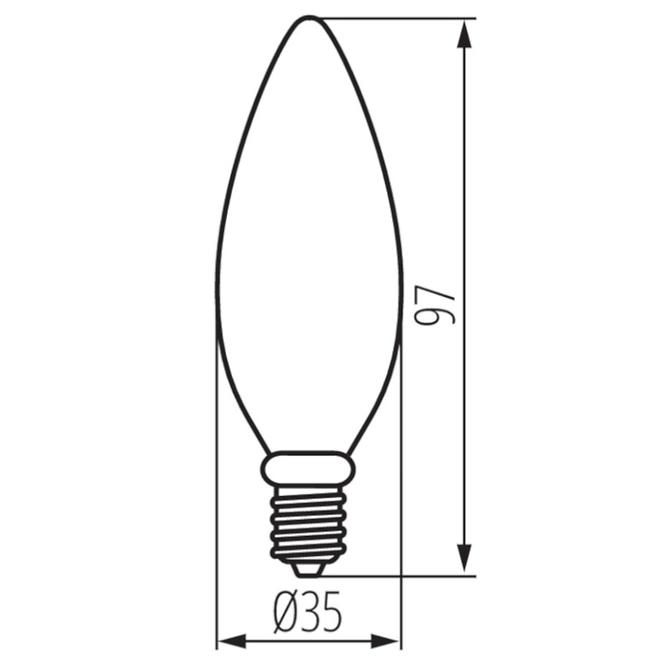 Žiarovka XLED C35 E14 6W-NW