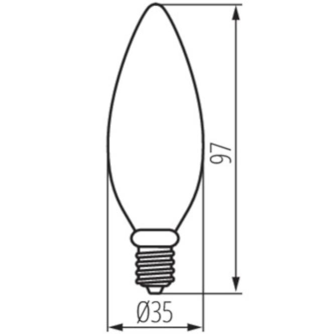 Žiarovka XLED C35 E14 6W-WW