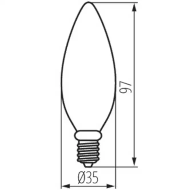 Žiarovka XLED C35 E14 6W-WW,3
