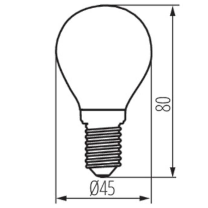 Žiarovka XLED G45 E14 6W-NW