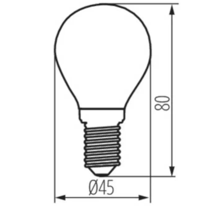 Žiarovka Filament XLED G45 E14 6W-WW