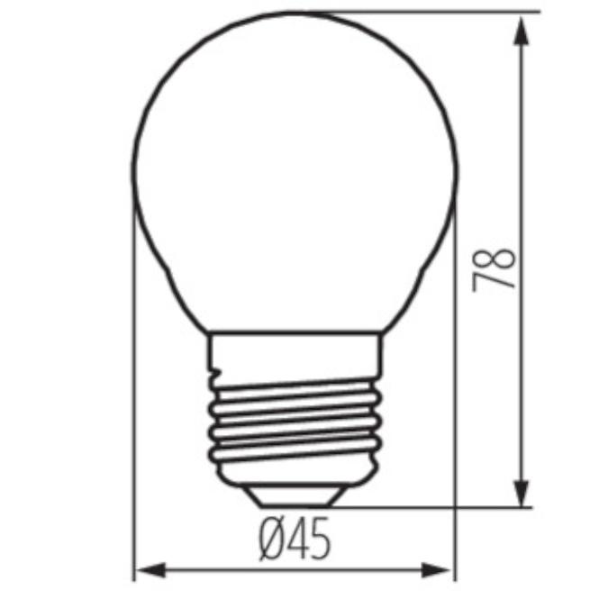 Žiarovka XLED G45 E27 6W-NW