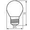 Žiarovka Filament XLED G45 E27 6W-WW,3