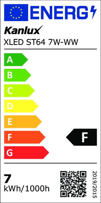 Žiarovka Filament XLED ST64 7W-WW