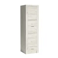 Skriňa Indianapolis I2 56 cm – kraft biela, jednodverová, zásuvka