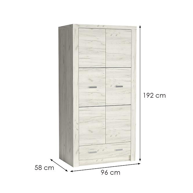Skriňa Indianapolis 2D I1 kraft biela