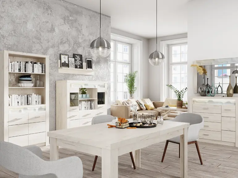 Komoda rohová Indianapolis I15 kraft biela,4