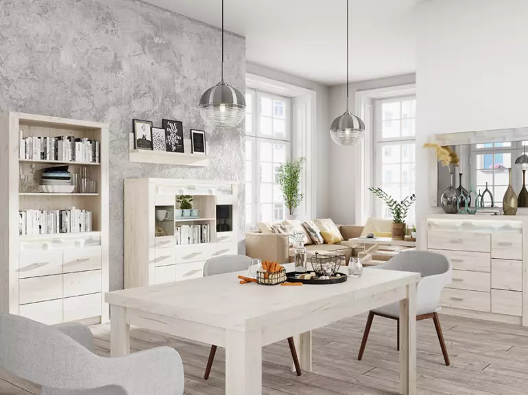 TV stolík Indianapolis I9 kraft biela