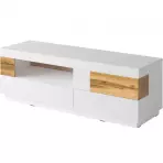 TV stolík Silke 41 dub wotan/biely lesk