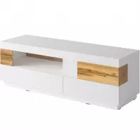 TV stolík Silke 41 dub wotan/biely lesk